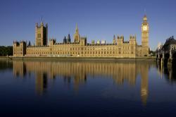 The Houses of Parliament burn down
